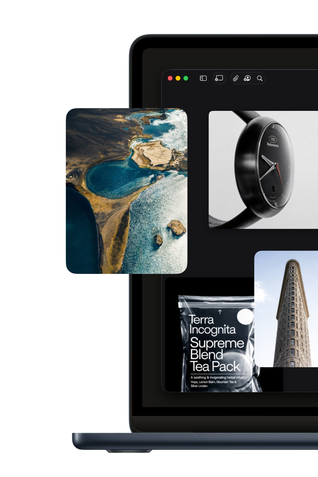 Dragging an image into Reference on desktop